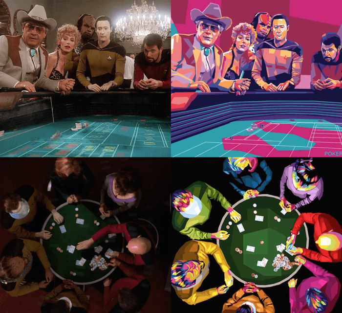 Poker Cat Star Trek